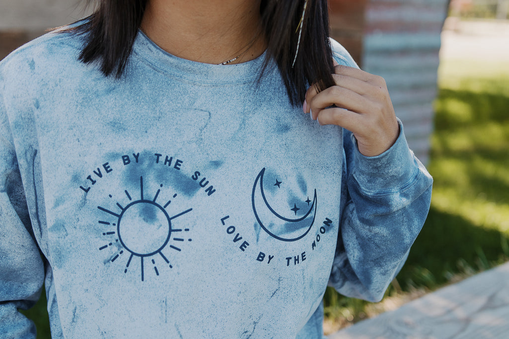Live By The Sun Love By The Moon Crewneck Sweatshirt