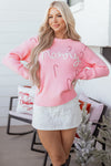 Ava Cane Puffy Knit Sweater