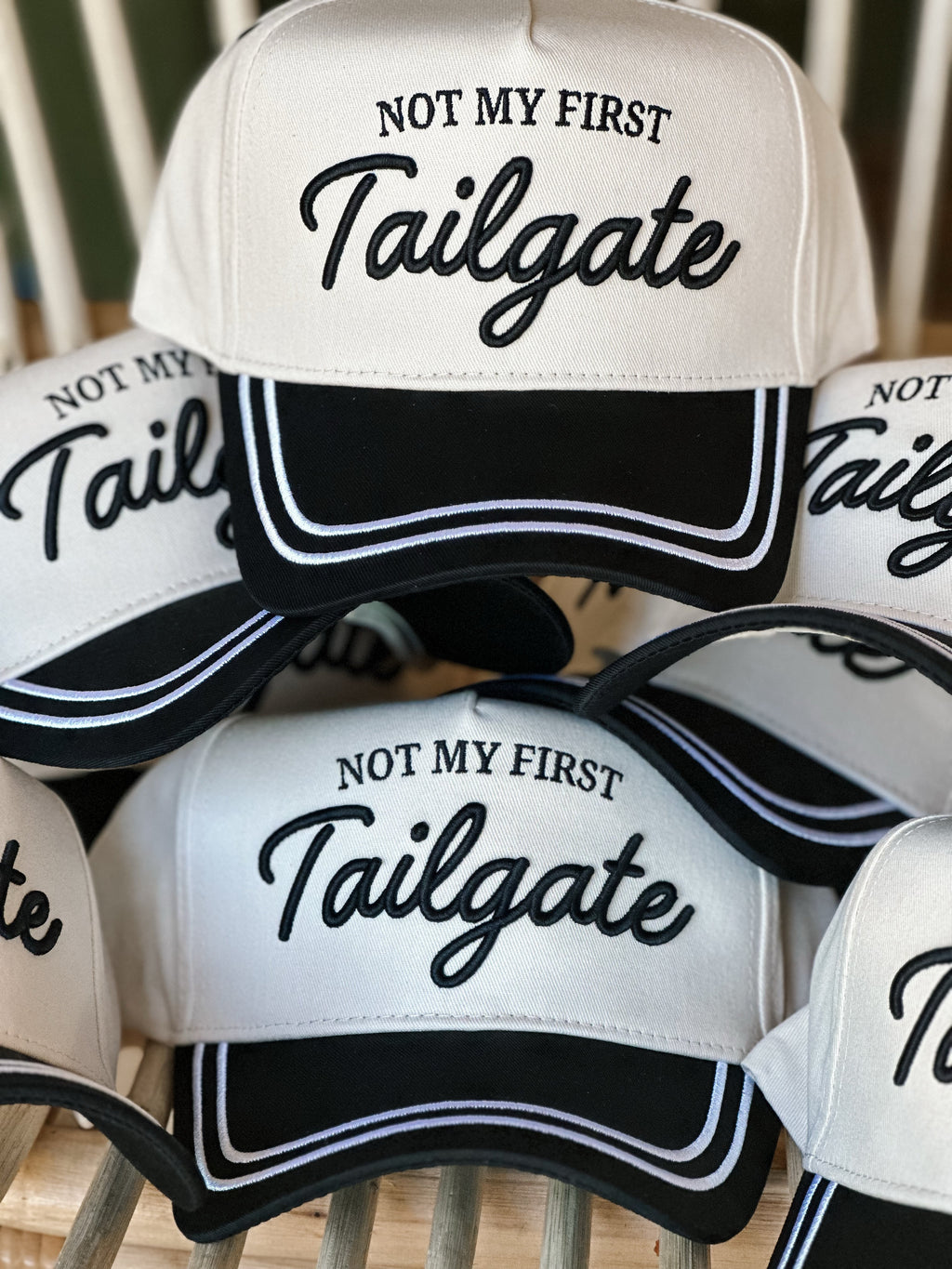 Not My First Tailgate Hat at B.You Boutique