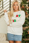 Katie Chenille Graphic Sherpa Sweatshirt