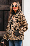 Sloane Leopard Zip Up Pocket Jacket