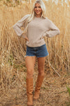 Delaney Texture Knitted Puff Sleeve Sweater - B.You Boutique & Boji Balloon Bar