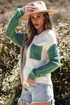 Evelyn Patched Drop Shoulder Sweater