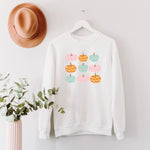 Floral Pumpkins Chart Graphic Sweatshirt