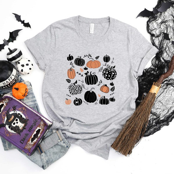 Halloween Pumpkins Short Sleeve Graphic Tee