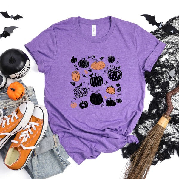 Halloween Pumpkins Short Sleeve Graphic Tee