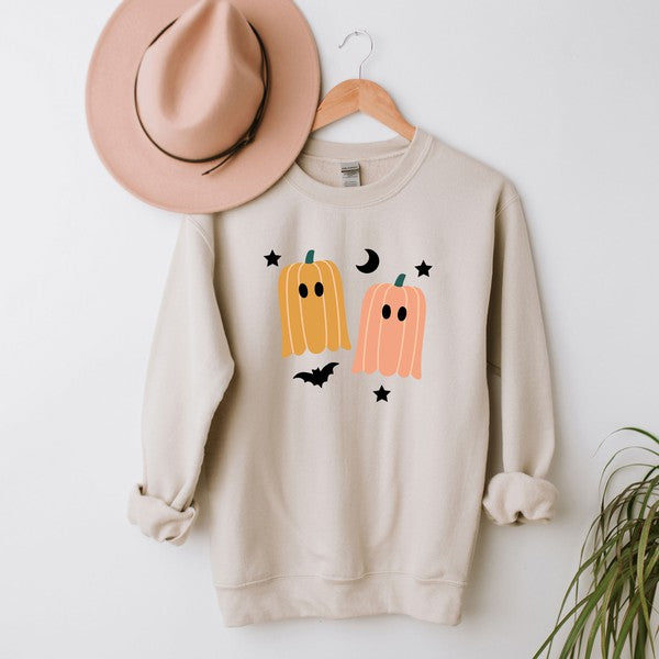 Pumpkin Ghost Graphic Sweatshirt