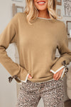 Ava Cuff Contrast Trim Sweater - B.You Boutique & Boji Balloon Bar