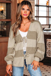 Amara Striped Knit Bow Tie Front Sweater Cardigan