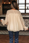 Mayaevi Sleeve Chiffon Blouse Long Sleeve Top - B.You Boutique & Boji Balloon Bar