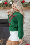 Monamara Bow Graphic Christmas Sweater - B.You Boutique & Boji Balloon Bar