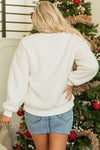 Katie Chenille Graphic Sherpa Sweatshirt