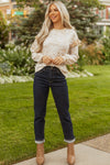 Aimee Detail Ribbed Trim Sweatshirt - B.You Boutique & Boji Balloon Bar