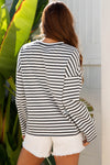 Morgan Stripe Starry Patch Casual Knit Top