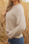 Delaney Texture Knitted Puff Sleeve Sweater - B.You Boutique & Boji Balloon Bar