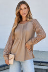 Christina Raglan Sleeve Pleated Top