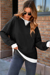 Sophie Ribbed Patchwork Baggy Sweatshirt
