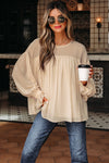 Mayaevi Sleeve Chiffon Blouse Long Sleeve Top - B.You Boutique & Boji Balloon Bar