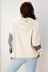 Taytum Patchwork Drawstring Hooded Long Sleeve Top - B.You Boutique & Boji Balloon Bar