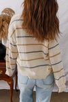 Eden Striped Ribbed Edge Drop Shoulder Sweater - B.You Boutique & Boji Balloon Bar