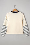 Ashley Striped Long Sleeve Two-in-one Top