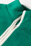 Ava Contrast Trim Fleece Plus Sweatshirt