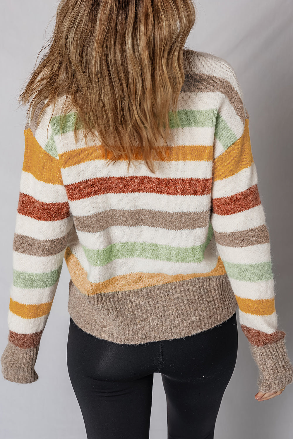 Vivian Stripe Crew Neck Sweater - B.You Boutique & Boji Balloon Bar