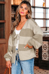 Amara Striped Knit Bow Tie Front Sweater Cardigan