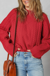 Joanna Cable Knit Baggy Sweater - B.You Boutique & Boji Balloon Bar