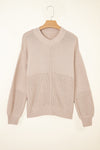 Delaney Texture Knitted Puff Sleeve Sweater - B.You Boutique & Boji Balloon Bar