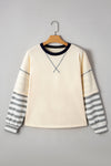 Ashley Striped Long Sleeve Two-in-one Top