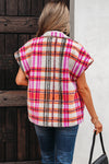 Molly Sherpa Plaid Jacket Vest