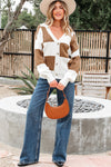 Julia Checkered Button Sweater Cardigan