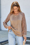 Christina Raglan Sleeve Pleated Top