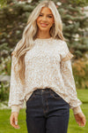Aimee Detail Ribbed Trim Sweatshirt - B.You Boutique & Boji Balloon Bar