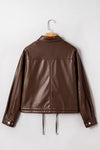 Mila Drawstring Hem Leather Jacket