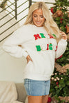 Katie Chenille Graphic Sherpa Sweatshirt