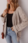 Athena Knit Open Front Chic Cardigan with Pockets