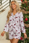 Abigail Christmas Deer Printed Shirt
