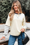 Ashley Striped Long Sleeve Two-in-one Top