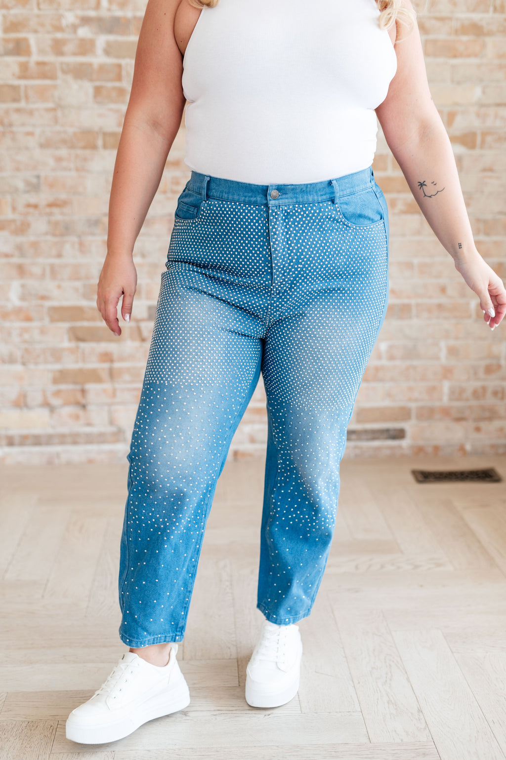 Beck and Call Rhinestone Pants - B.You Boutique & Boji Balloon Bar