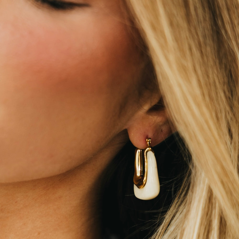 Cha-Cha Resin Hoop Earrings – Waterproof by Pretty Simple