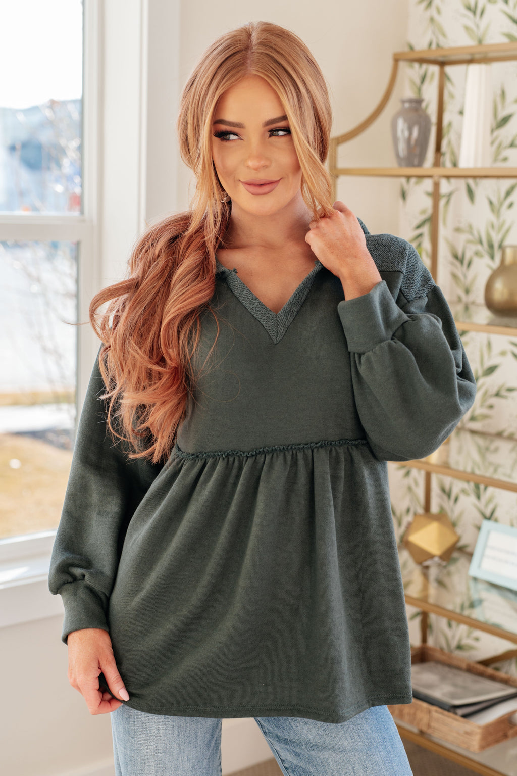 She's Not Wrong Hooded V-Neck Pullover - B.You Boutique & Boji Balloon Bar