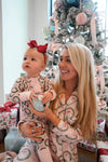 Pink Santa - Ribbed Long Pajama Set - B.You Boutique & Boji Balloon Bar