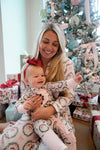 Pink Santa - Ribbed Long Pajama Set - B.You Boutique & Boji Balloon Bar