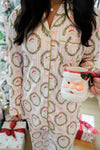 Pink Santa - Ribbed Long Pajama Set - B.You Boutique & Boji Balloon Bar