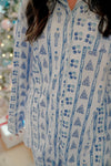 Blue Christmas - Long Pajama Set - B.You Boutique & Boji Balloon Bar