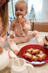 Buttery Soft Bamboo Milk & Cookies Christmas Baby Sleeper, Onesie 