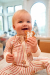 Buttery Soft Bamboo Milk & Cookies Christmas Baby Sleeper, Onesie 
