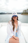 Lake it Easy - Navy Vintage Trucker Hat - B.You Boutique & Boji Balloon Bar